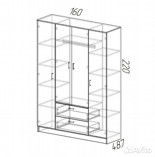 Шкаф Квадро белый