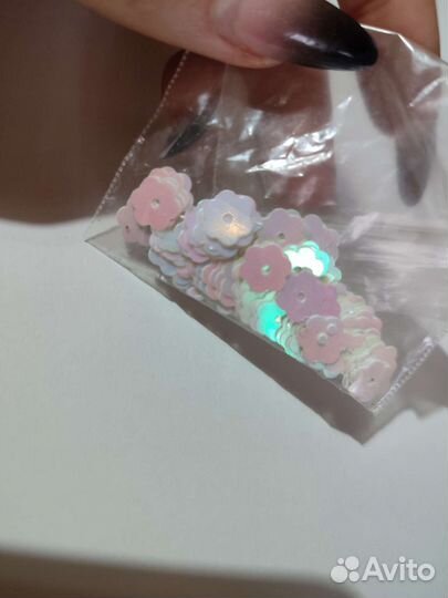 Пайетки розовые/малиновые