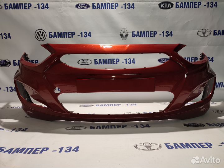 Бампер передний солярис solaris в цвет красный