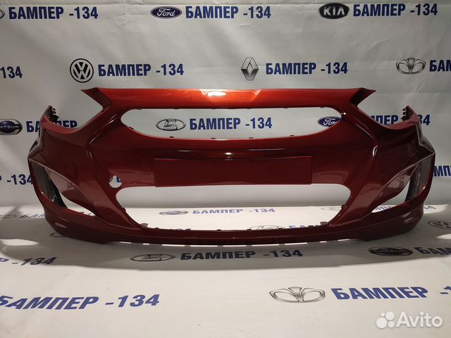 Бампер передний солярис solaris в цвет красный