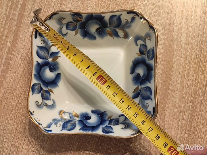 Гжель блюдо розетка миска фарфор Беларусь