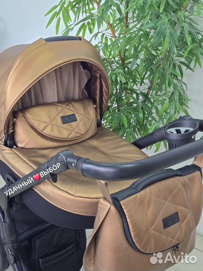 Коляска 3в1 Verdi Mirage Limited (бронза/эко-кожа)