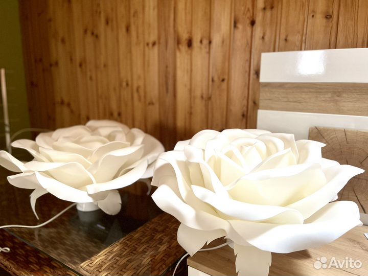 Настольная лампа, Ночник. Светильник Роза