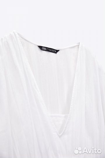 Платье кафтан из хлопка zara ss24 M-L с биркой