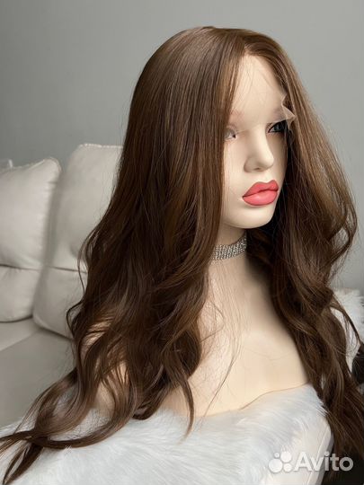 Парик на сетке русый каштан