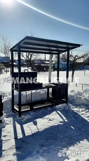 Мангал с крышей