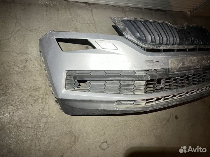 Передний бампер Skoda Kodiaq в сборе оригинал