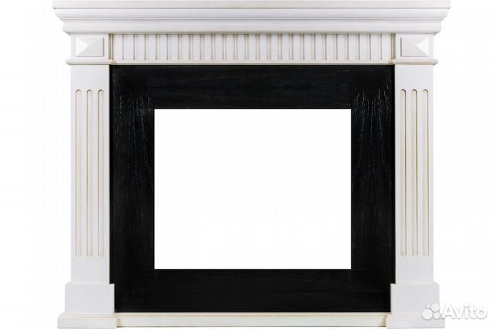 Каминокомплект America - Белый дуб с патиной с оча