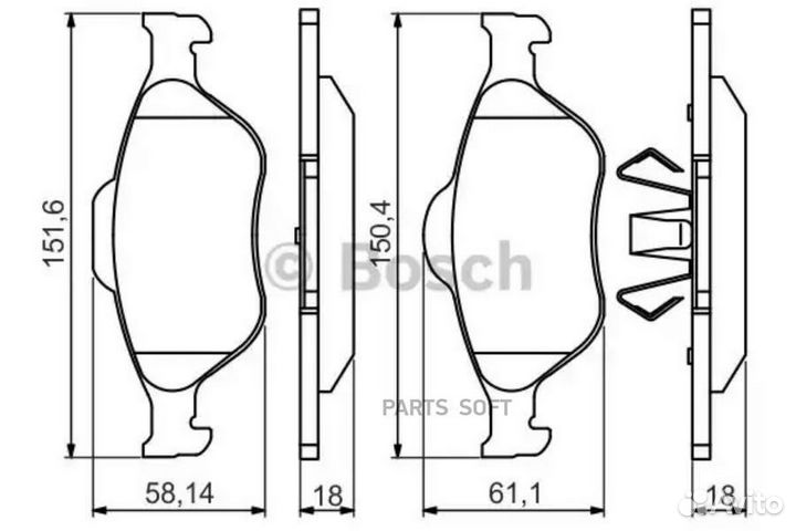 Bosch 0986495220 0 986 495 220 колодки дисковые п