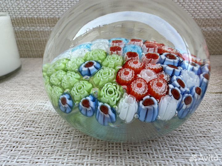 Утяжелитель для бумаги муранское стекло Италия вин