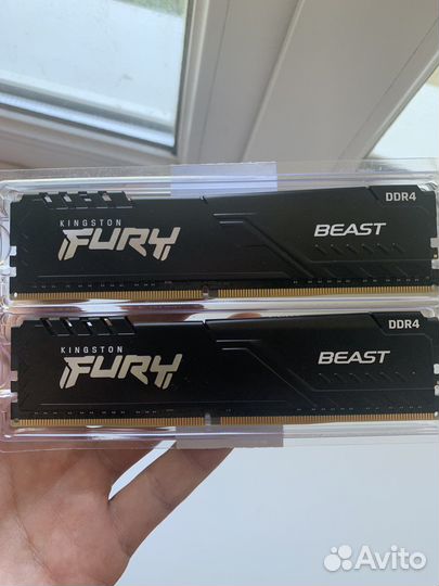 Оперативная память ddr4 Kingston 2 по 16gb