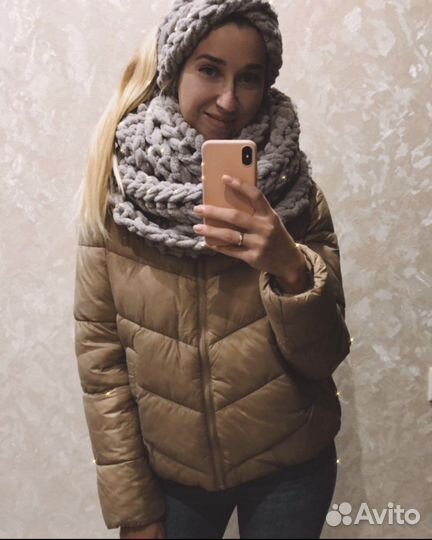 Вязаная повязка на голову/шапка/шарф