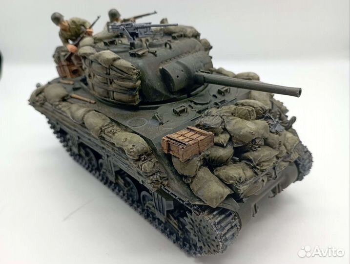 Танк м4а2 шерман с защитой в масштабе 1:35