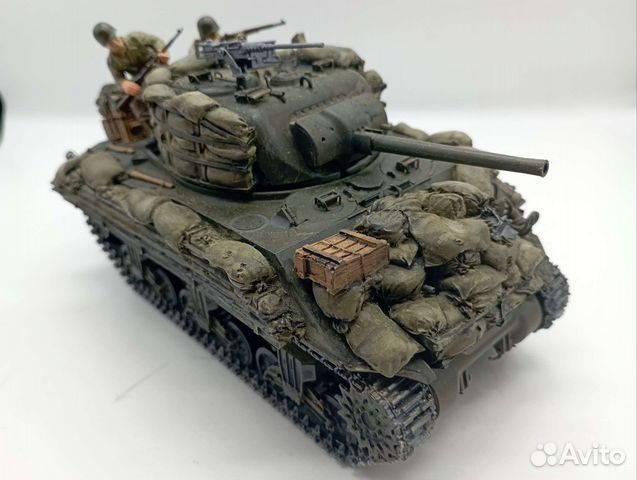 Танк м4а2 шерман с защитой в масштабе 1:35