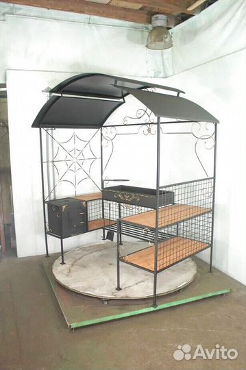 Мангал с печкой под казан