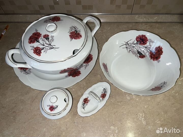 Супница, 2 блюда, соусница, для сыпуч