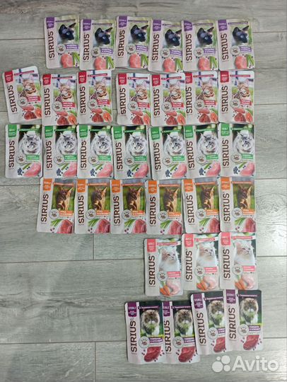 Корм (паучи) для кошек Sirius