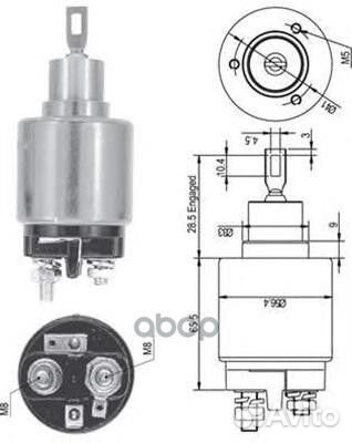 Реле втягивающее стартера BMW M30B30 M35B30 E32