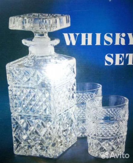 Графин, штоф и 6 стаканов. Богемия