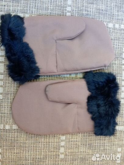 Варежки натуральный мех
