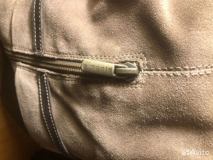 Сапоги замшевые на танкетке Elmonte демисезон