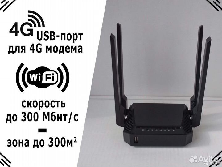 Маршрутизатор Wi-Fi ZBT WE3826 под любой 4G модем