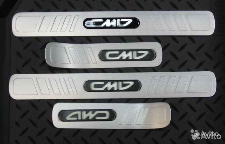 Honda CRV 2002-2006г. Накладки на пороги