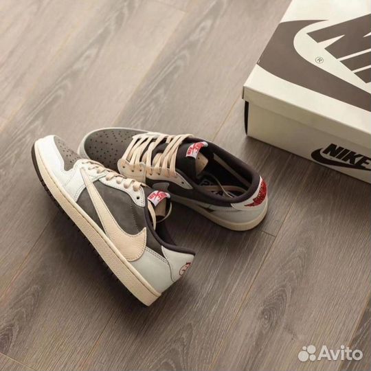 Кроссовки nike air jordan 1 low travis scott