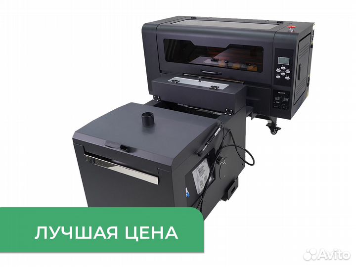 DTF принтер с 2 головами f1080 30 см + шейкер