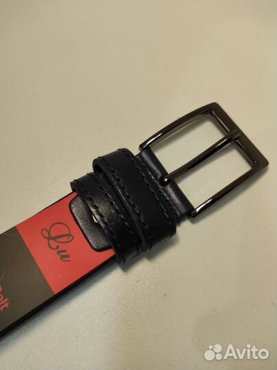 Ремень кожаный тëмно-синий