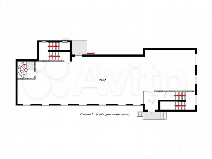 Аренда: 1-й этаж, 241 м², центр
