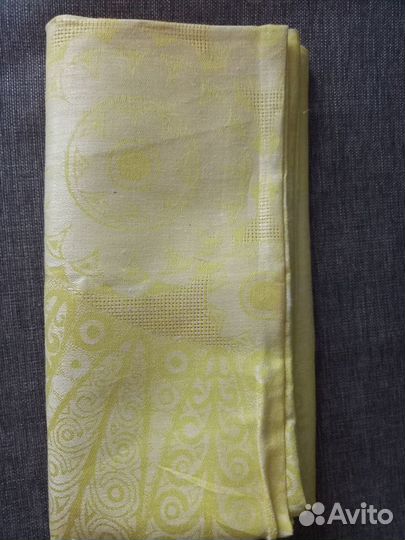 Скатерть лен-жаккард СССР новая