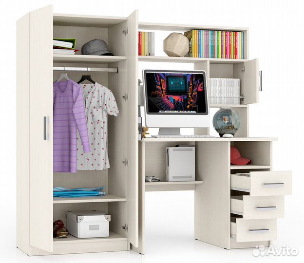 Стол компьютерный со шкафом ск-9 цвет дуб