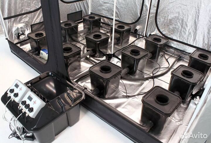 Гидропонная система jetpot rdwc на 8 бочков