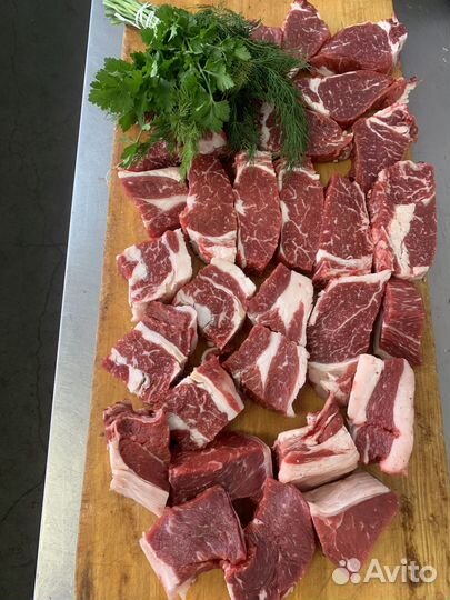 Шашлык маринованый из вкусного мяса