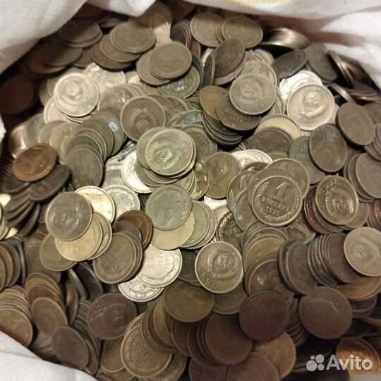 Монеты 1 копейка СССР 2,5 кг