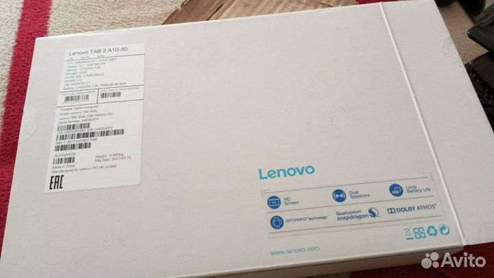 Планшет lenovo tab 2a 10-30