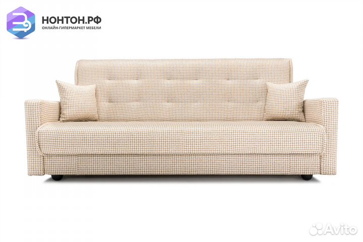 Диван книжка Лондон-2 рогожка микс бежевая