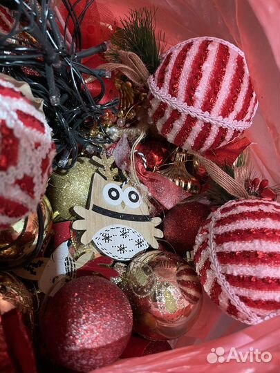 Продам елочные игрушки+гирлянда
