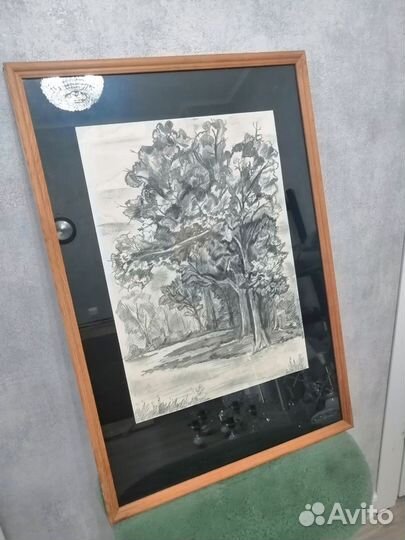 Картина паспарту карандашом