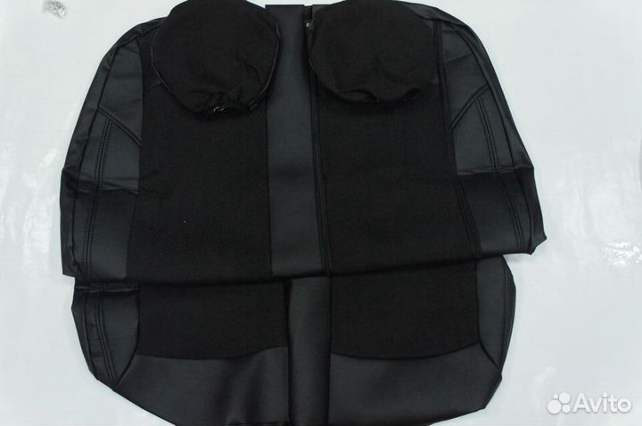 Чехлы Транзит Экокожа+жаккард для автобусов