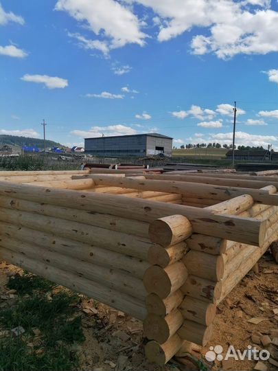 Сруб бани и дома