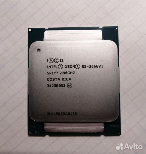 Процессор Intel Xeon E5-2666v3 (2.9-3.5GHz, 10яд)