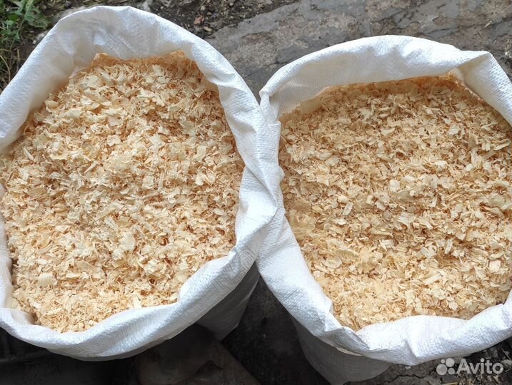 Опилки стружка в мешках