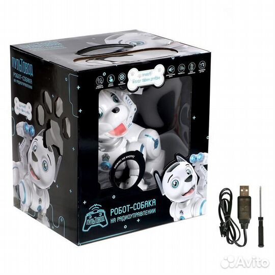 Собака-Робот Р/У от сети программир + свет + звук