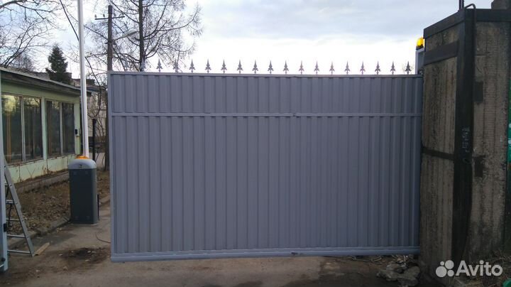 Откатные ворота с монтажом