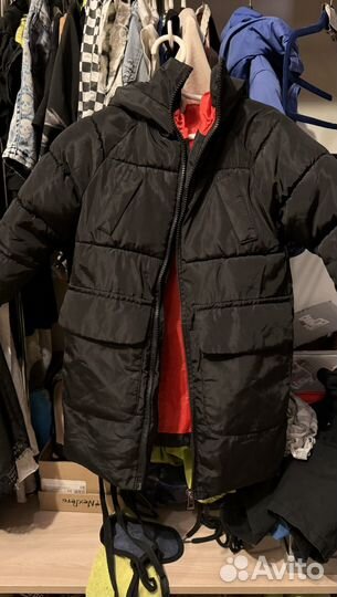 Пуховик длинный