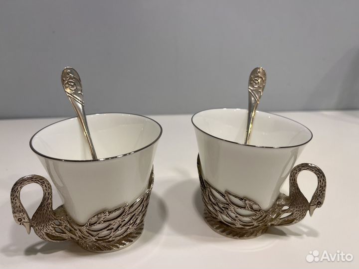 Чайный сервиз Лебедь Аргента