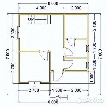 Баня каркасная 6х7