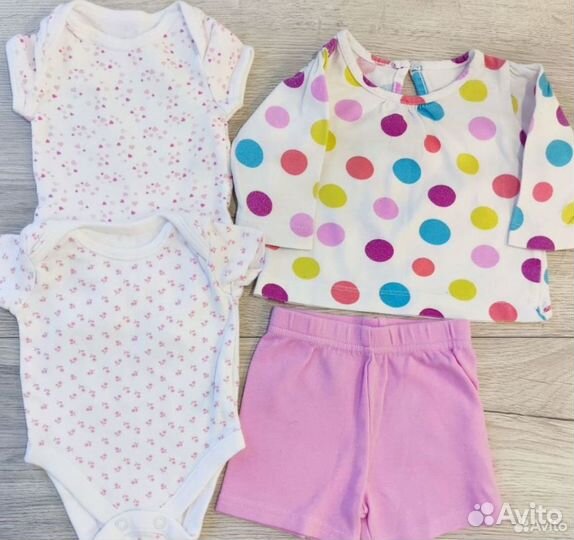 Одежда для девочки были слипы next 50 56 до 1 мес